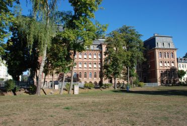 Rückwärtige Ansicht vom Schulgebäude der KGS Gotha
